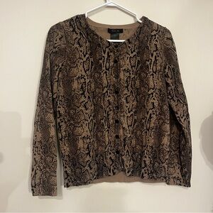 Brown Vintage Snake Print Women's Jacket